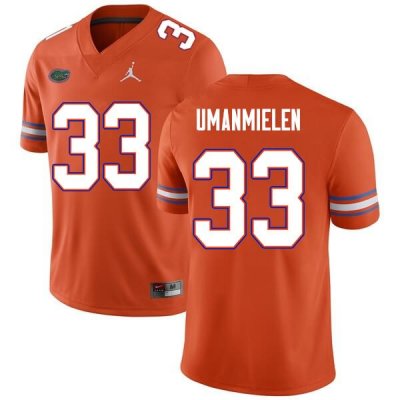 Men's Florida Gators #33 Princely Umanmielen NCAA Nike Orange Authentic Stitched College Football Jersey JHP4662HZ